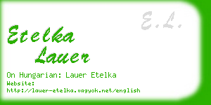 etelka lauer business card